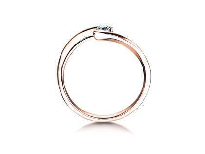 Engagement ring Twist Petite in rose gold