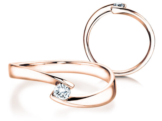 Engagement ring Twist Petite in rose gold