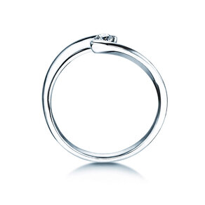 Engagement ring Twist Petite in white gold