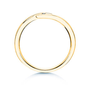 Engagement ring Twist in 18K yellow gold with diamond 0.03ct H/SI