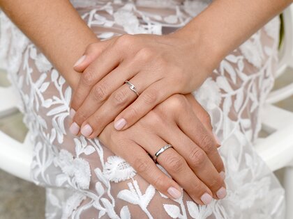 Engagement ring Twist in silver 925/- with diamond 0.03ct G/VS