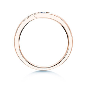 Engagement ring Twist in 18K rosé gold with diamond 0.15ct G/SI