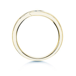 Engagement ring Twist in 14K yellow gold with diamond 0.15ct G/SI