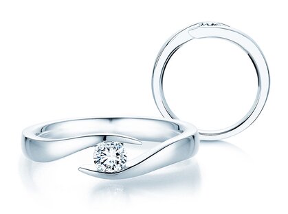 Engagement ring Twist Lab-grown diamond