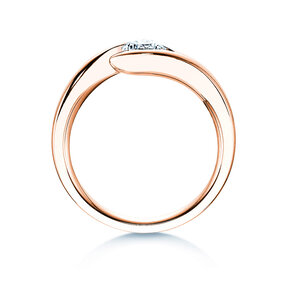 Engagement ring Twist in 18K rosé gold with diamond 0.50ct G/SI