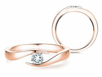 Engagement ring Twist in rose gold