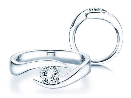 Engagement ring Twist Lab-grown diamond