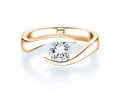 Engagement ring Twist in 14K yellow gold with diamond 1.00ct H/SI