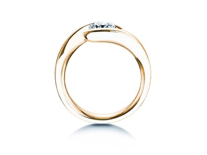 Engagement ring Twist in 14K yellow gold with diamond 1.00ct H/SI