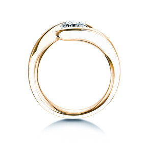 Engagement ring Twist in 14K yellow gold with diamond 1.00ct H/SI
