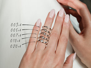 Engagement ring Twist in silver 925/- with diamond 0.05ct H/SI