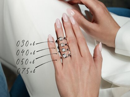 Engagement ring Twist in platinum 950/- with diamond 0.50ct G/SI