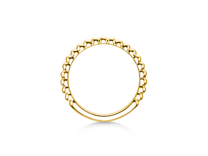 Engagement ring Beads in 14K yellow gold polished