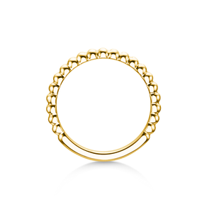Engagement ring Beads in 14K yellow gold polished