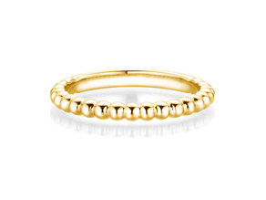 Engagement ring Beads in 14K yellow gold polished