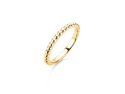 Engagement ring Beads in 14K yellow gold polished