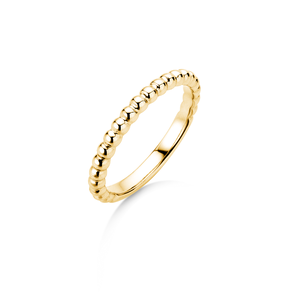 Engagement ring Beads in 14K yellow gold polished