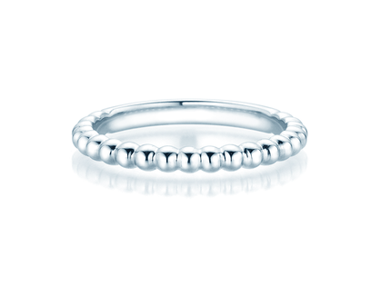 Engagement ring Beads in silver 925/- polished