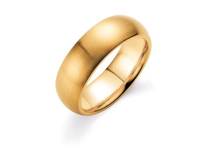 Ring for men Classic 6.5mm in 9K yellow gold matt