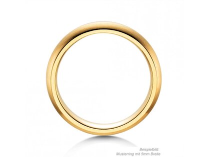 Modell Classic 6.5mm in 18K Gelbgold matt