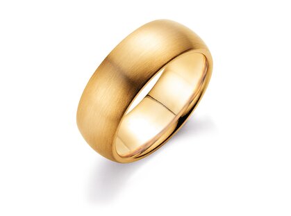 Anillo para hombre Classic 8mm en 18K oro amarillo mate