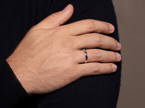Anillo para hombre Classic 3mm en plata 925/- pulido