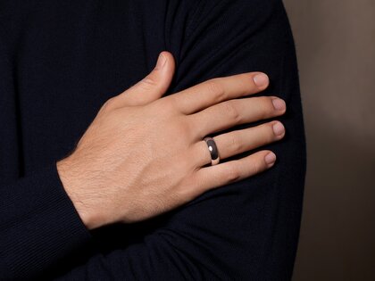 Anillo para hombre Classic 7mm en plata 925/- mate