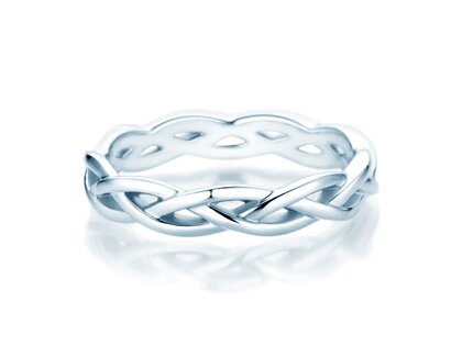 Engagement ring Curve in silver 925/- polished
