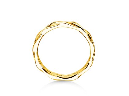 Engagement ring Curve in 14K yellow gold polished