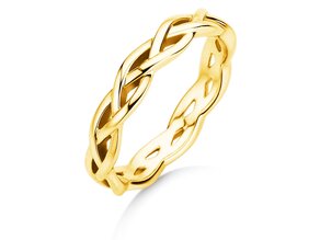Engagement ring Curve in 14K yellow gold polished