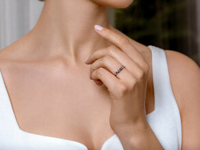 Engagement ring Curve in silver 925/- polished