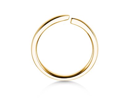 Engagement ring Flow in 14K yellow gold polished