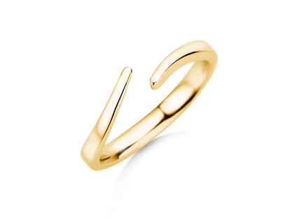 Engagement ring Flow in 14K yellow gold polished