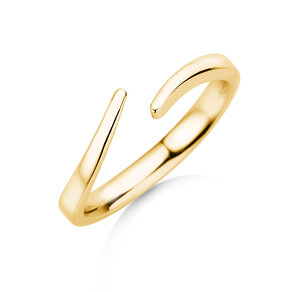 Engagement ring Flow in 14K yellow gold polished