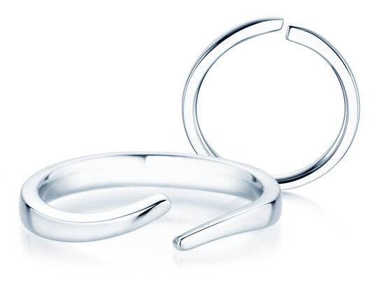 Engagement ring Flow in silver