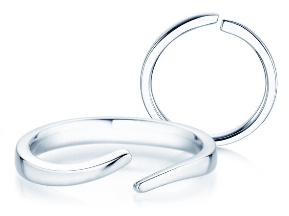 Engagement ring Flow in silver 925/- polished