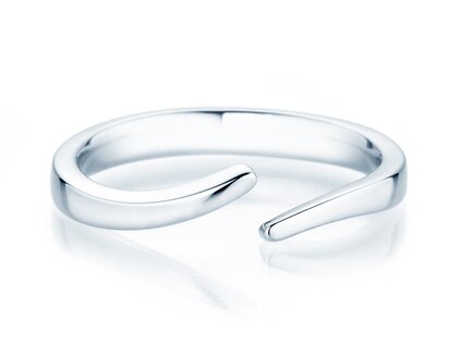Engagement ring Flow in silver 925/- polished