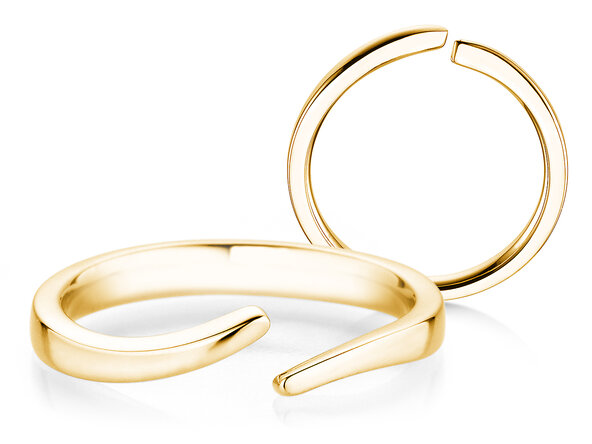 Engagement ring Flow in 14K yellow gold polished