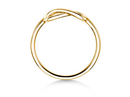 Engagement ring Infinity Air in 14K yellow gold polished