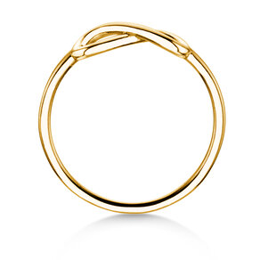 Engagement ring Infinity Air in 14K yellow gold polished