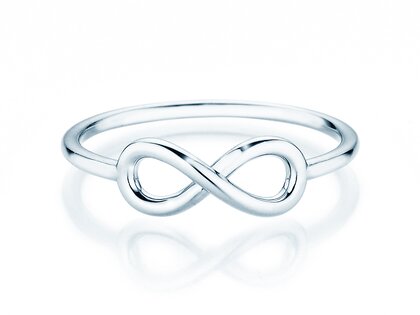 Engagement ring Infinity Air in 14K white gold polished