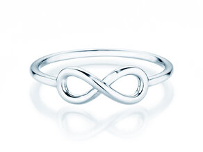 Engagement ring Infinity Air in 14K white gold polished