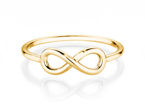 Engagement ring Infinity Air in 14K yellow gold polished