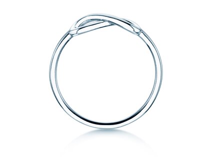 Engagement ring Infinity Air in 14K white gold polished