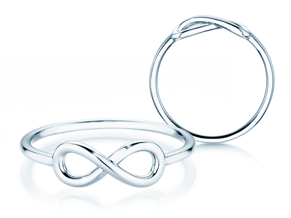 Engagement ring Infinity Air in 14K white gold polished