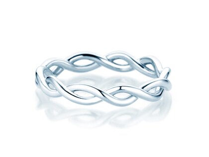 Engagement ring Infinity Curve in silver 925/- polished