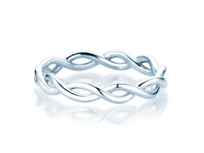 Engagement ring Infinity Curve in silver 925/- polished