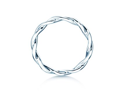 Engagement ring Infinity Curve in silver 925/- polished