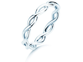 Engagement ring Infinity Curve in silver 925/- polished