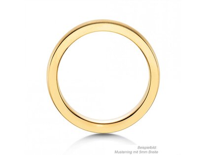 Anillo para hombre Infinity 3mm en 14K oro amarillo mate